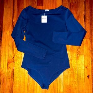 BelleLovin Dark Blue Body Suit Size L (NEW WITH TAGS)